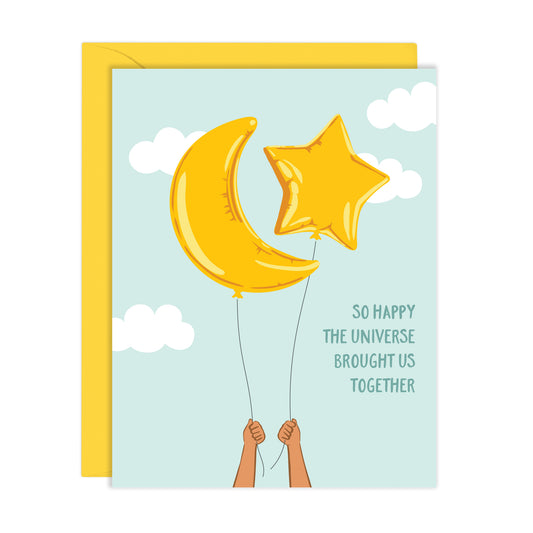 UNIVERSE BALLOONS LOVE CARD