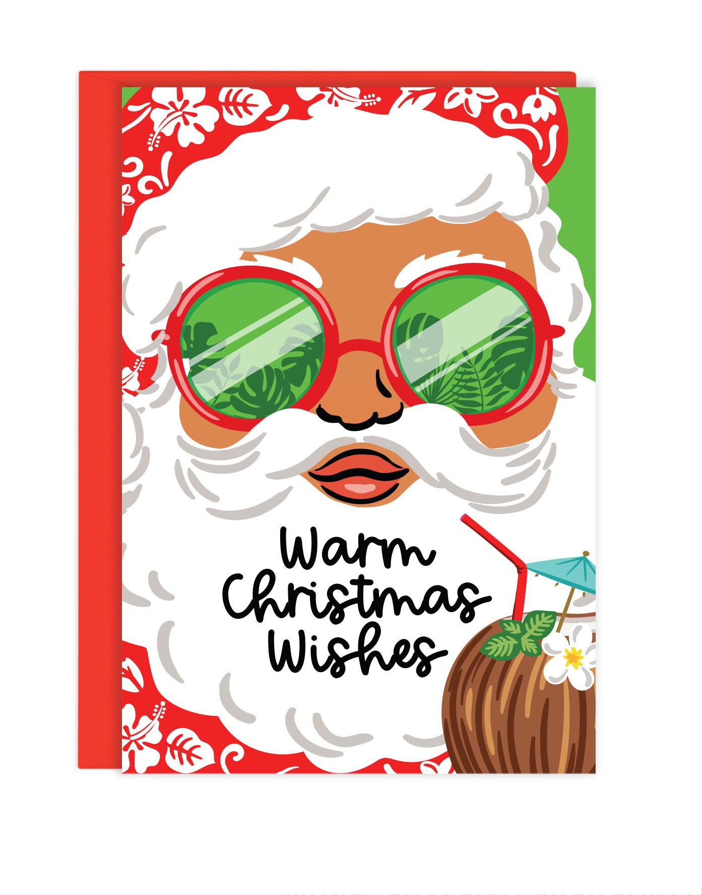 TROPICAL SANTA ENCLOSURE CARD