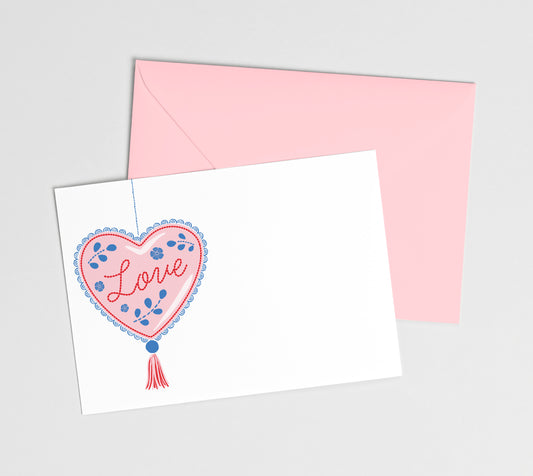 LOVE HEART ORNAMENT | Mini Personal Notecards