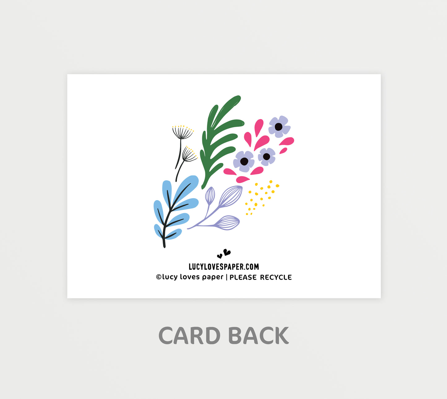 FLORAL BIRTHDAY CAKE | Mini Personal Notecards