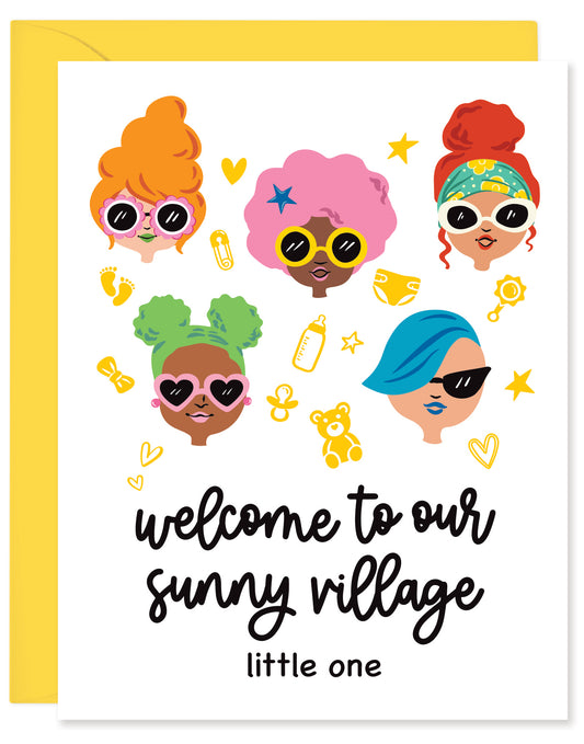 SUNNY VILLAGE NEW BABY CARD