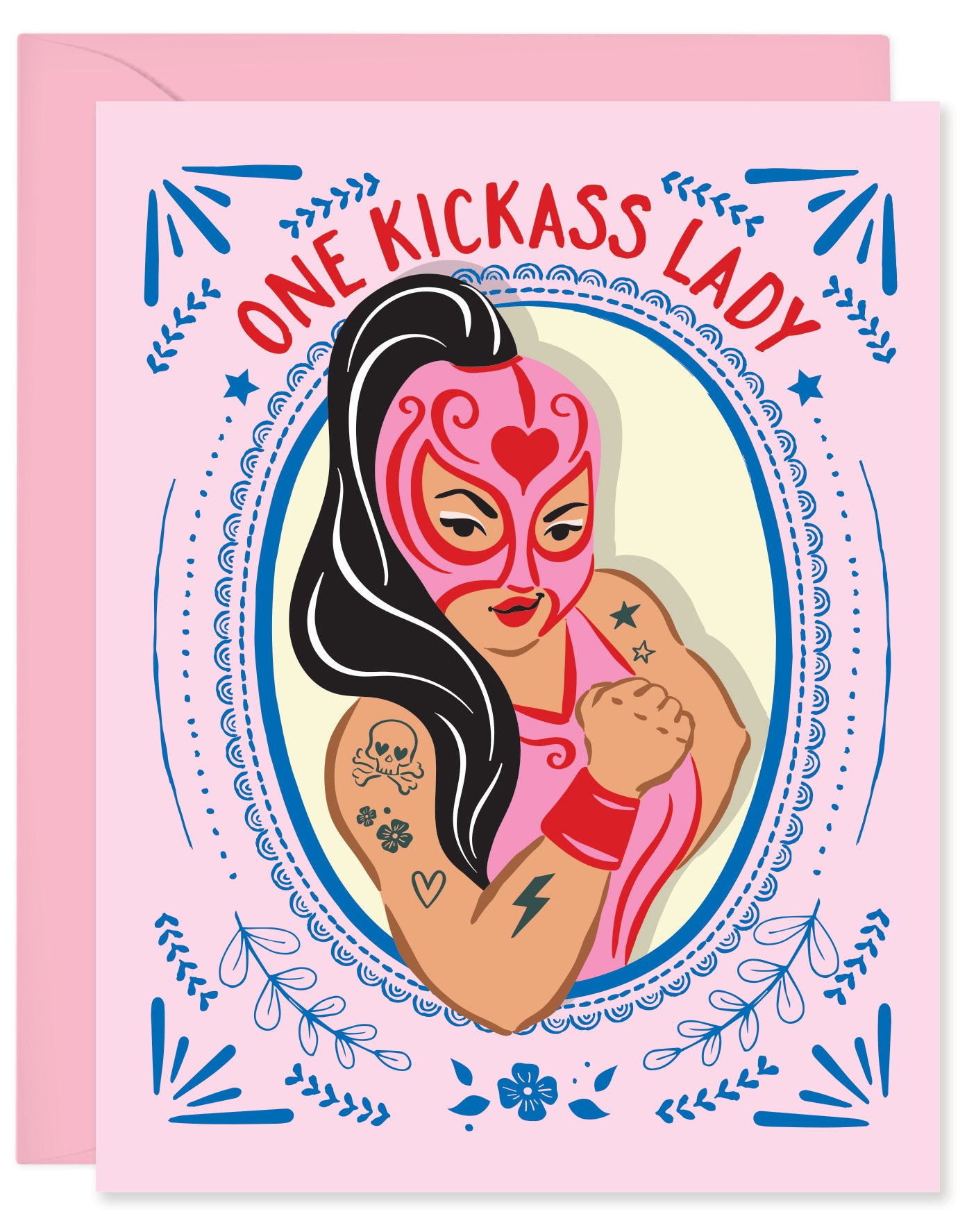 ONE KICK ASS LADY CARD
