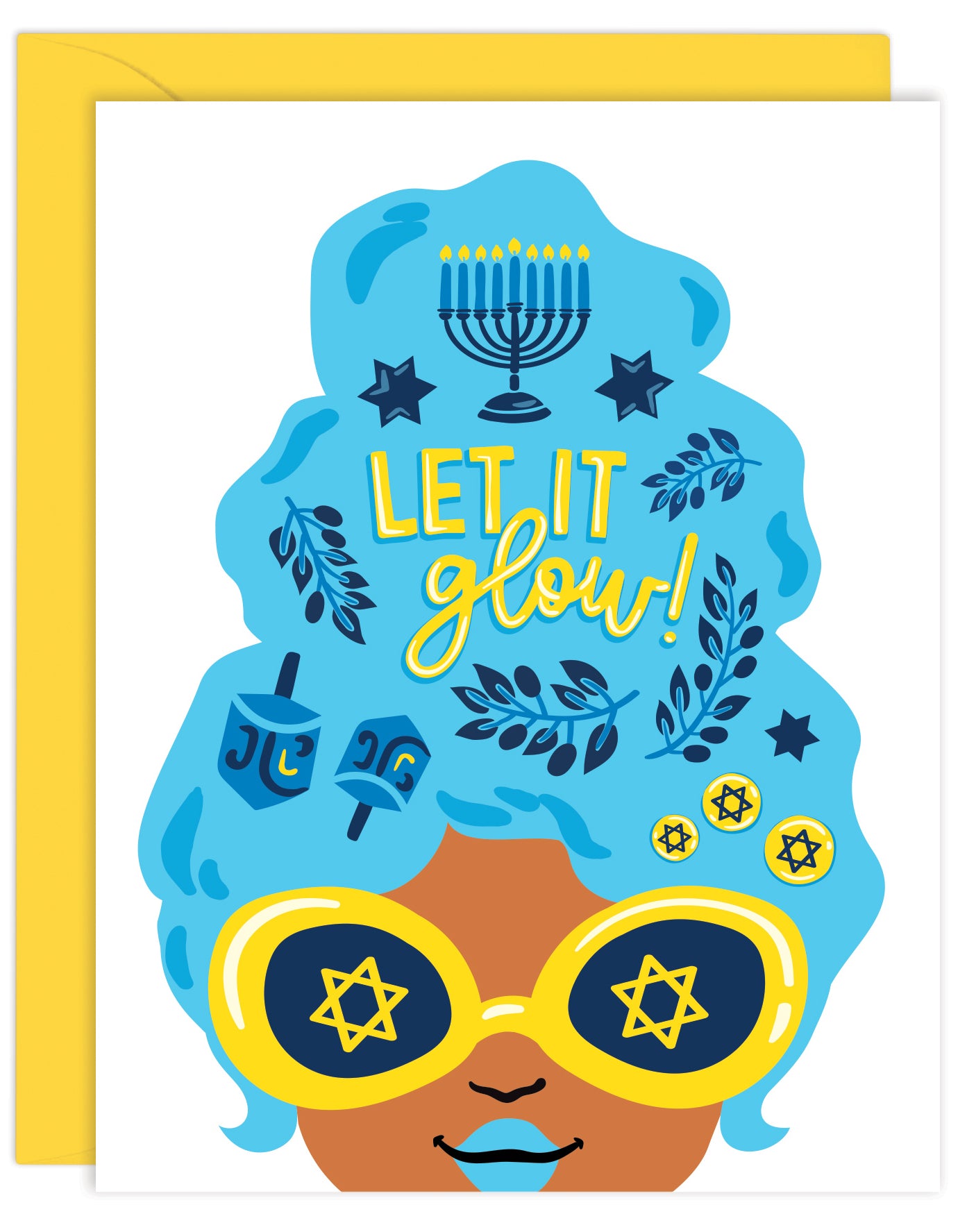 LET IT GLOW HANUKKAH CARD