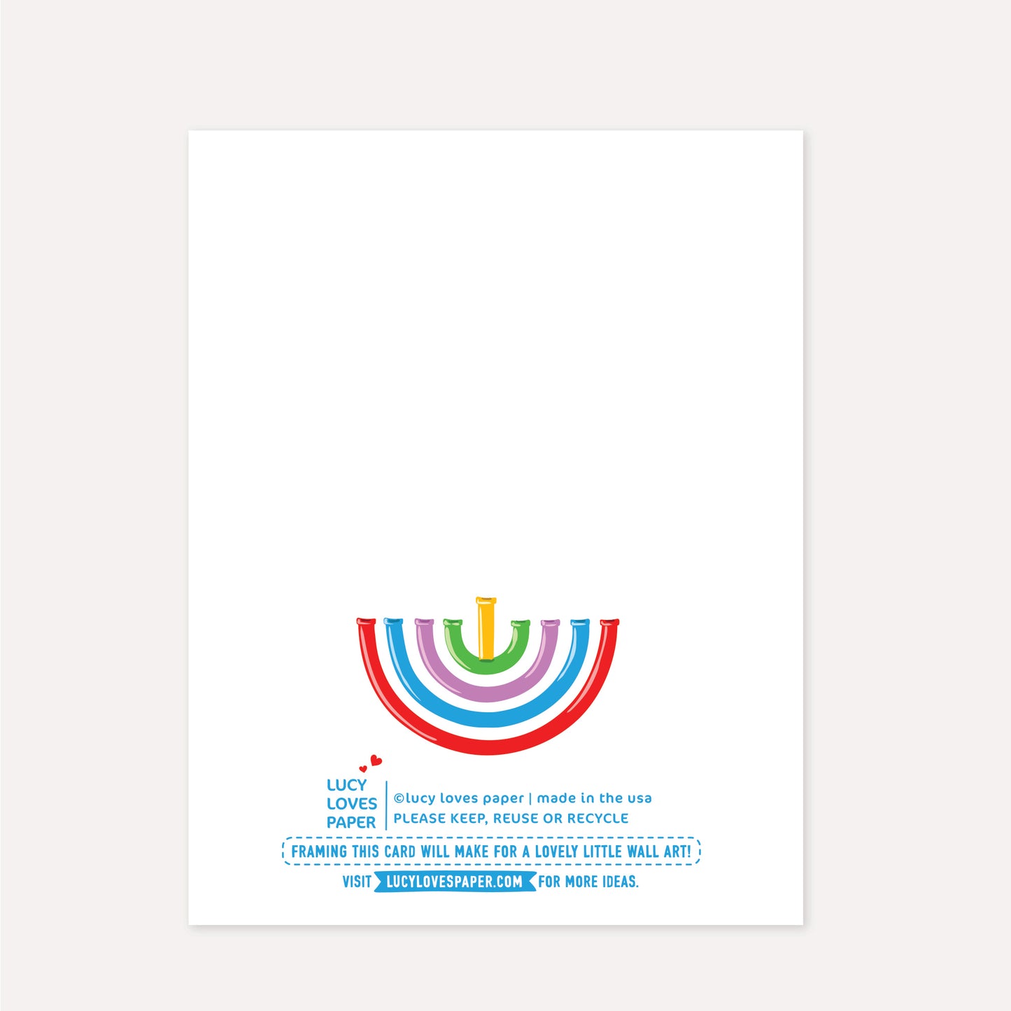 RAINBOW HANUKKAH CARD