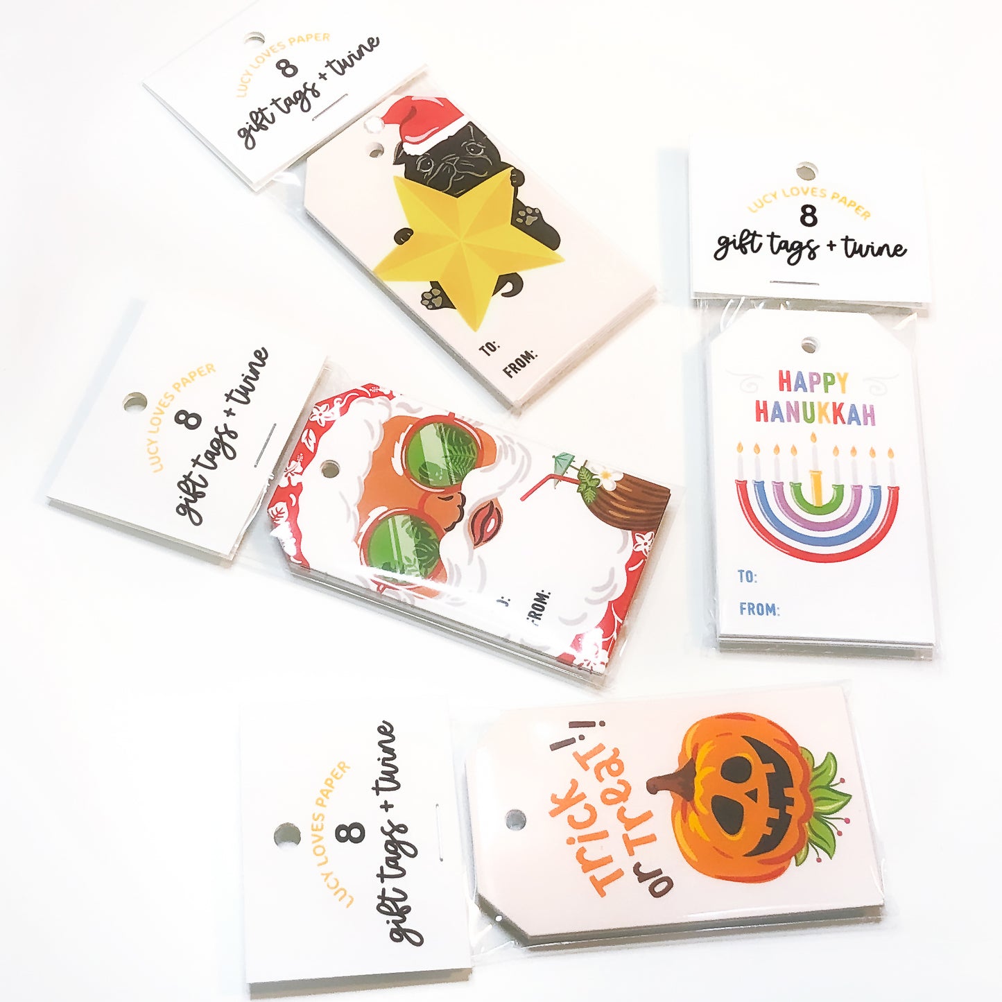 DOG CHRISTMAS GIFT TAG SET