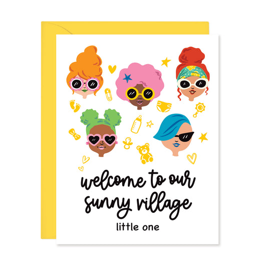 SUNNY VILLAGE NEW BABY CARD