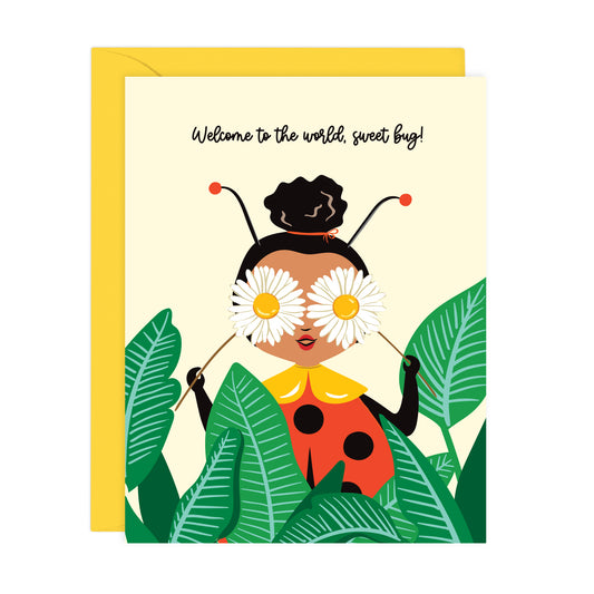 SWEET BUG LADYBUG - NEW BABY CARD