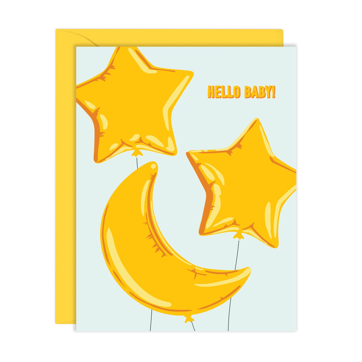 BALLOONS HELLO BABY CARD