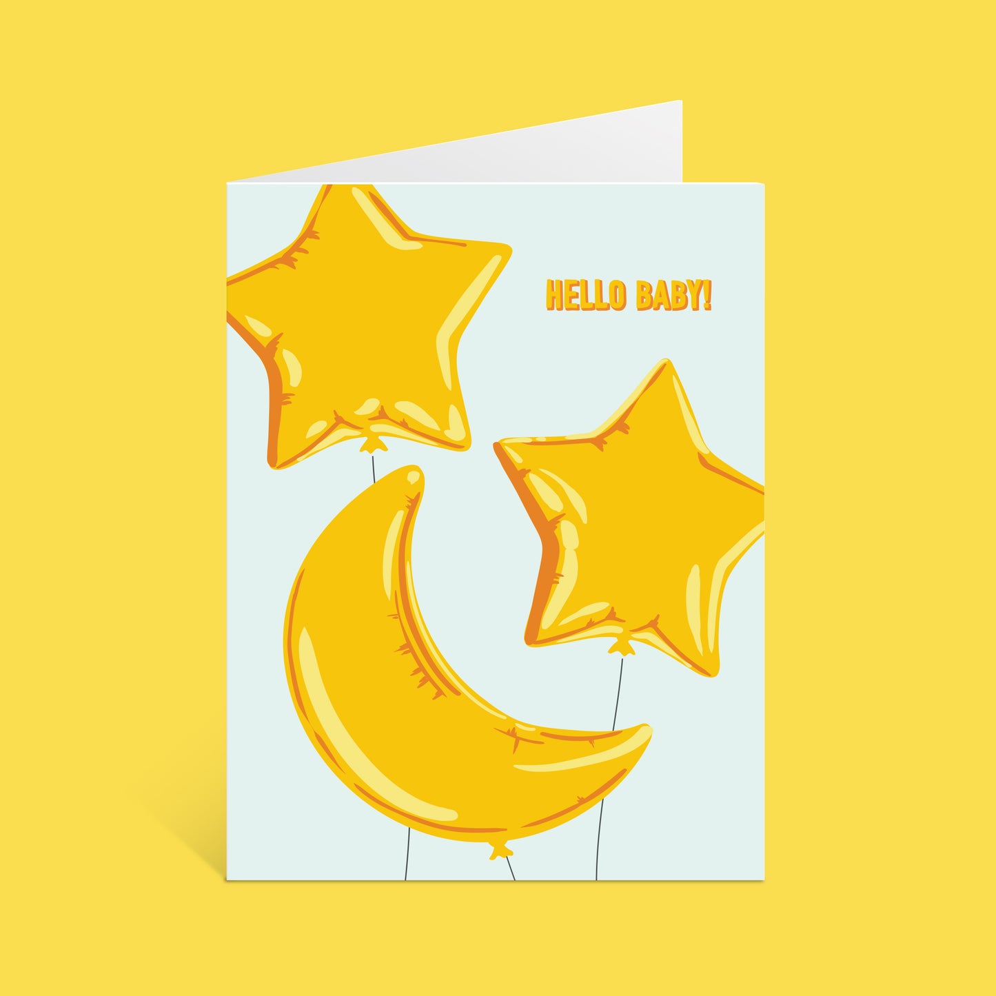 BALLOONS HELLO BABY CARD