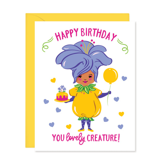 LOVELY CREATURE BIRTHDAY CARD