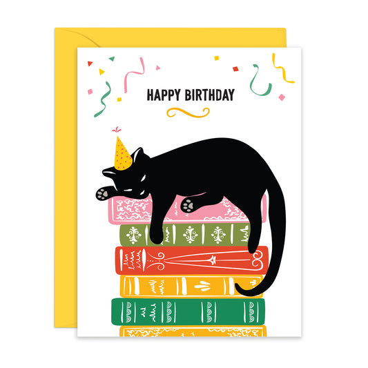 CAT & BOOKS BIRTHDAY