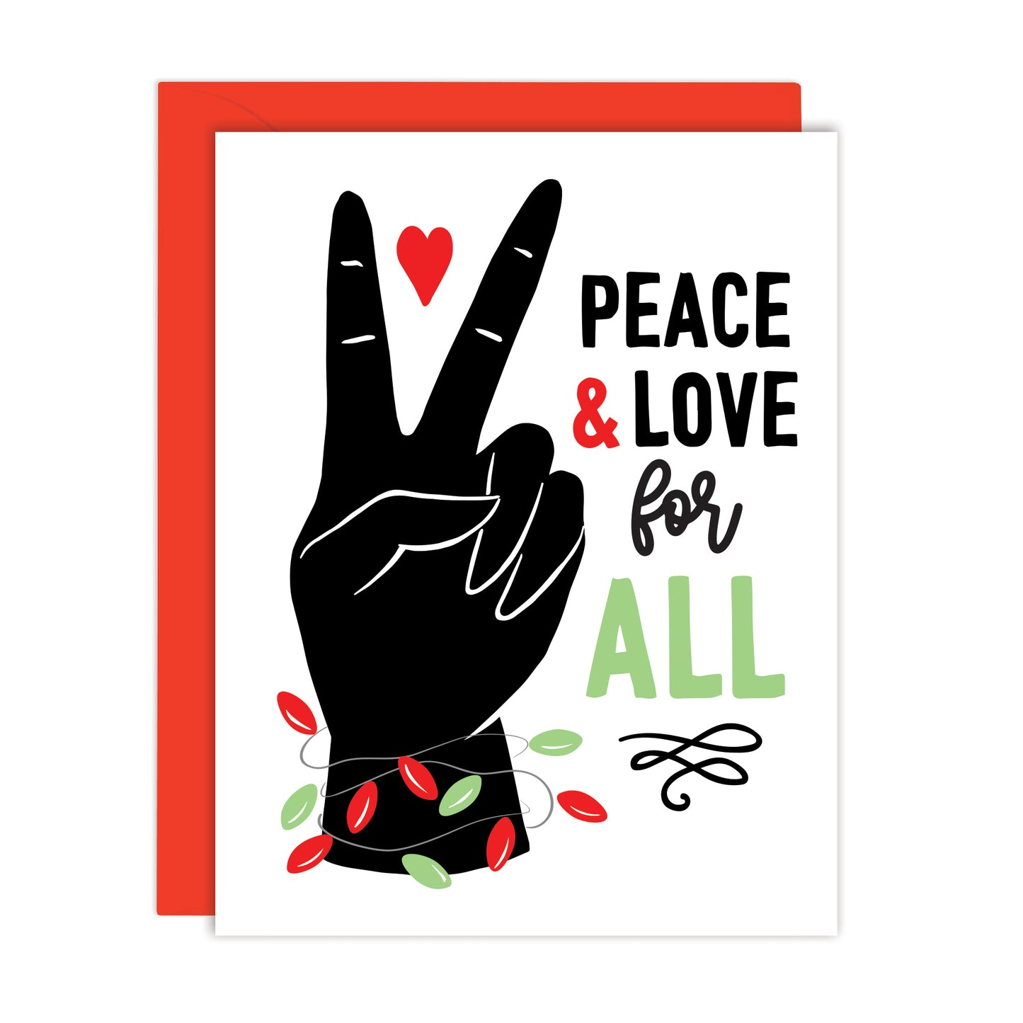 PEACE & LOVE FOR ALL HOLIDAY CARD