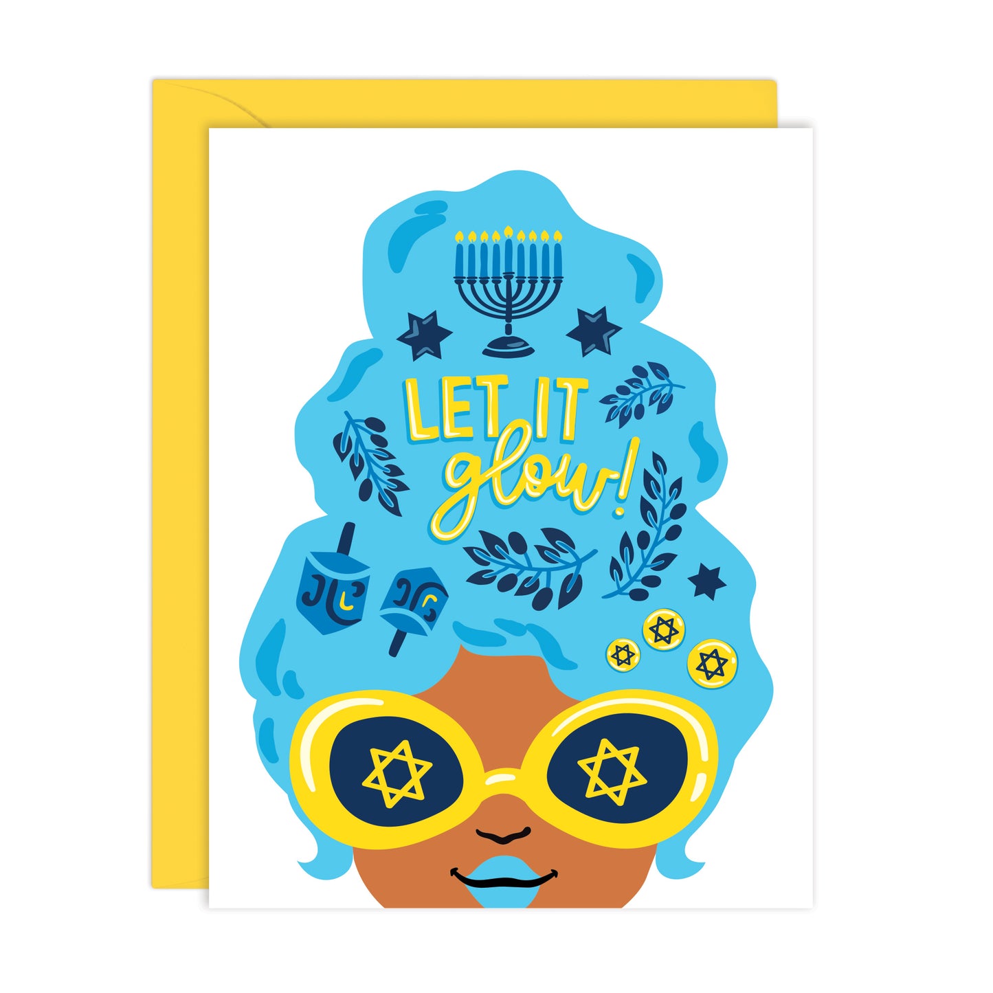 LET IT GLOW HANUKKAH CARD