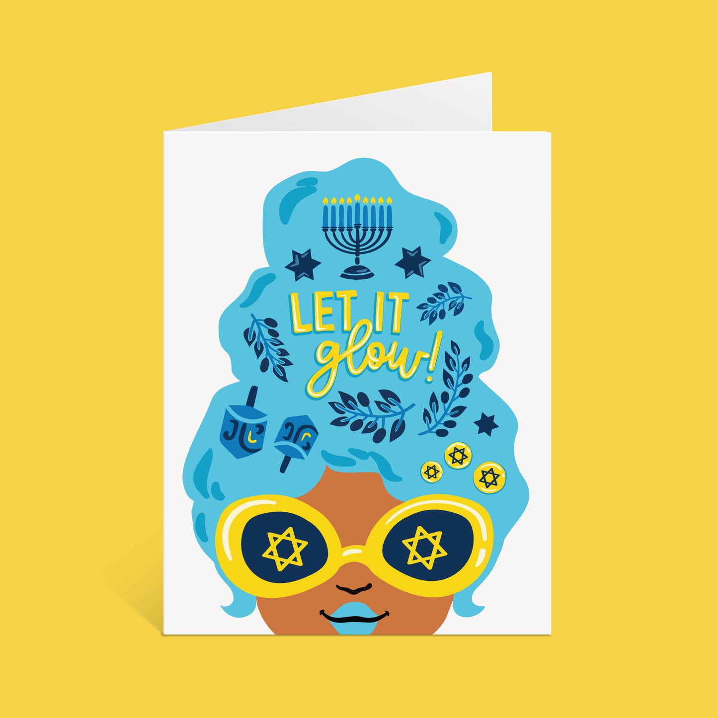 LET IT GLOW HANUKKAH CARD