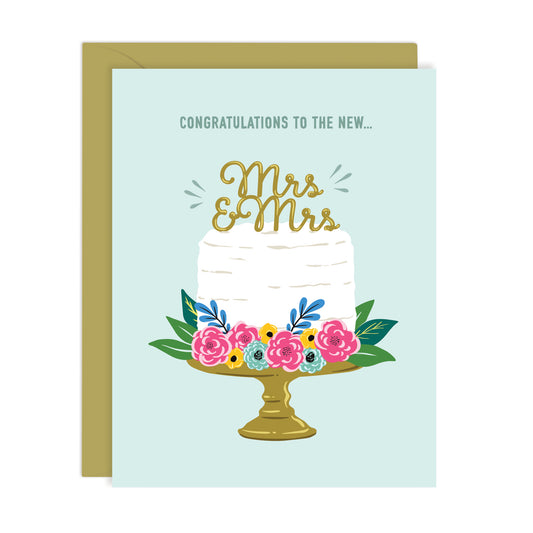 NEW MRS & MRS WEDDING CARD