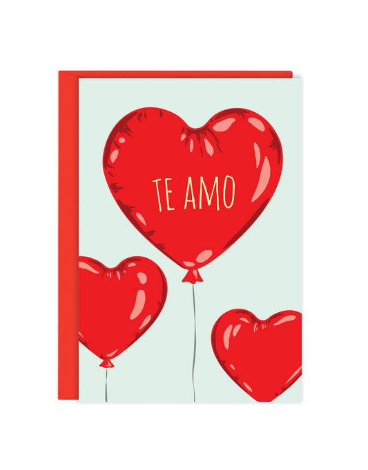 TE AMO BALLOON ENCLOSURE CARD