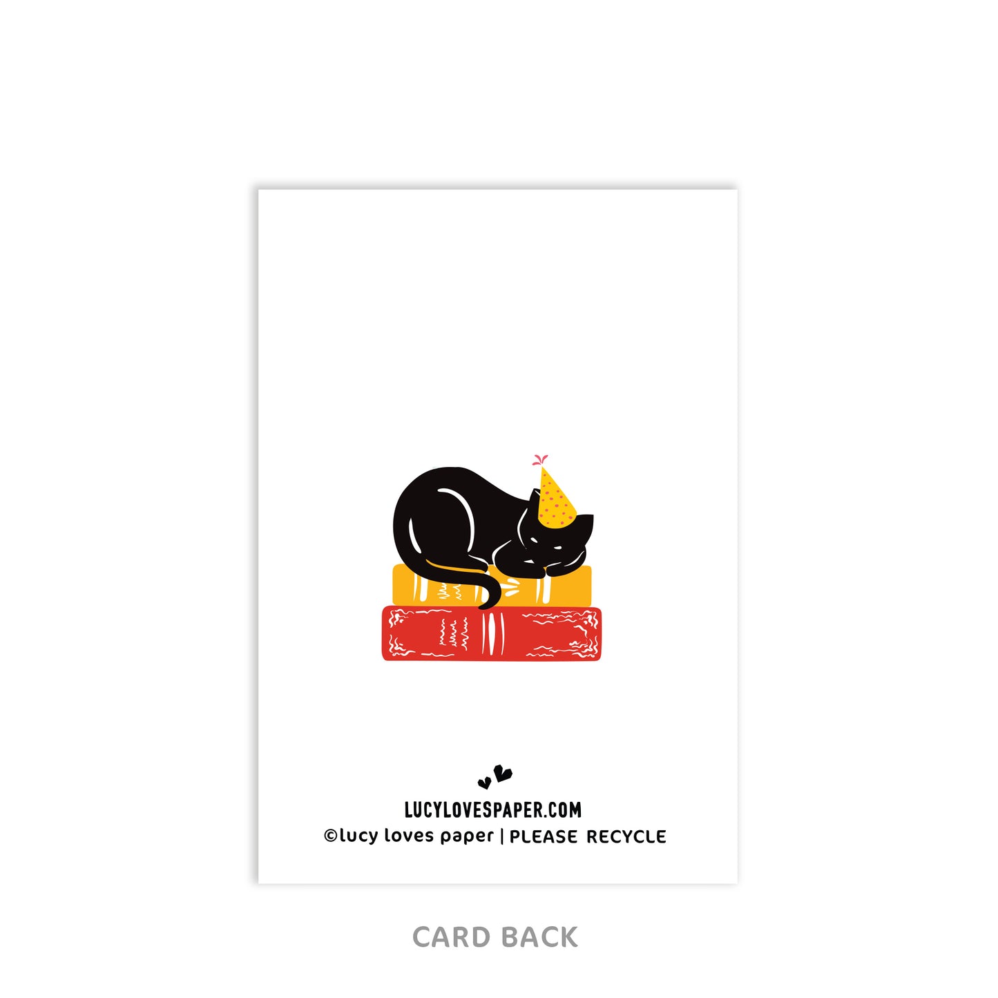 CAT & BOOKS MINI ENCLOSURE CARD