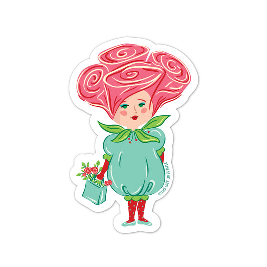 ROSE FLOWER FAIRY STICKER