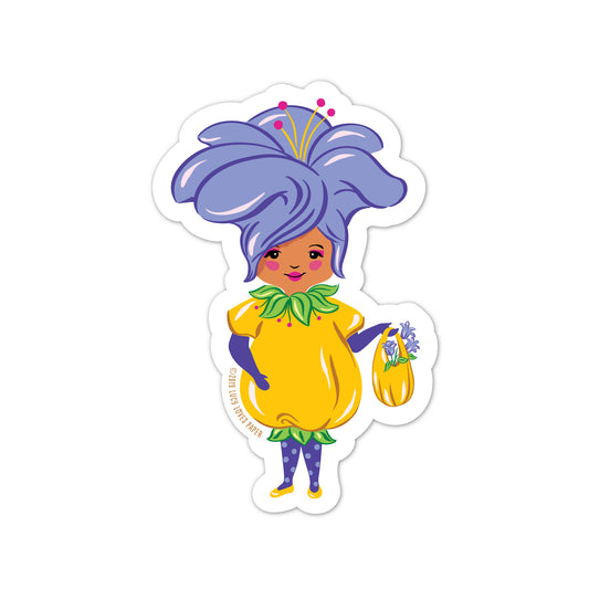 ORCHID FLOWER FAIRY STICKER