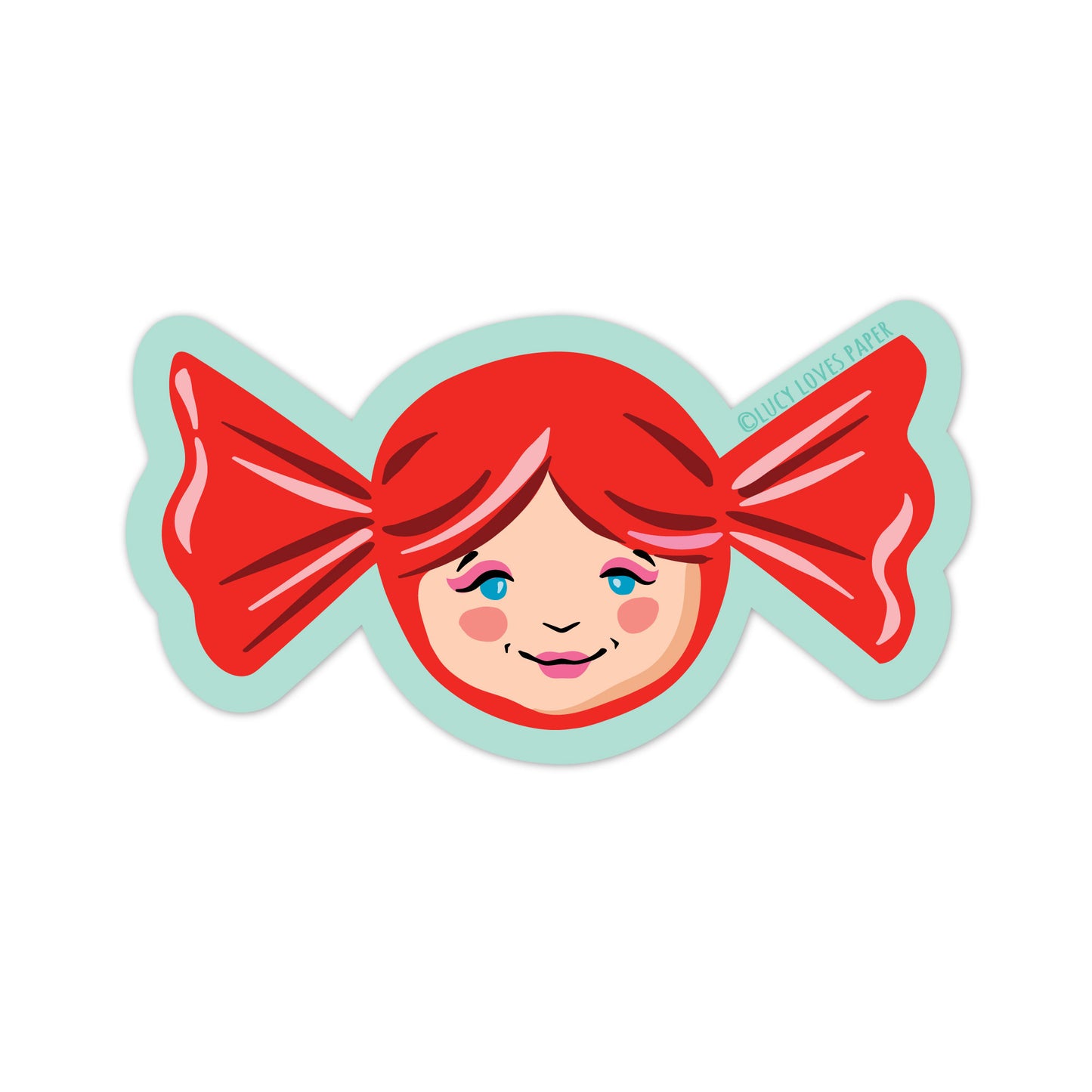 RED CANDY GIRL STICKER