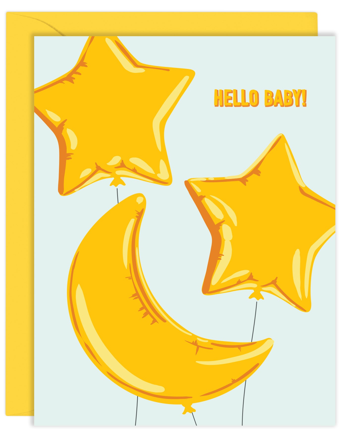 BALLOONS HELLO BABY CARD