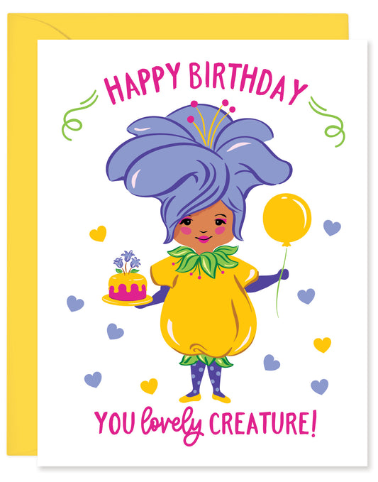 LOVELY CREATURE BIRTHDAY CARD