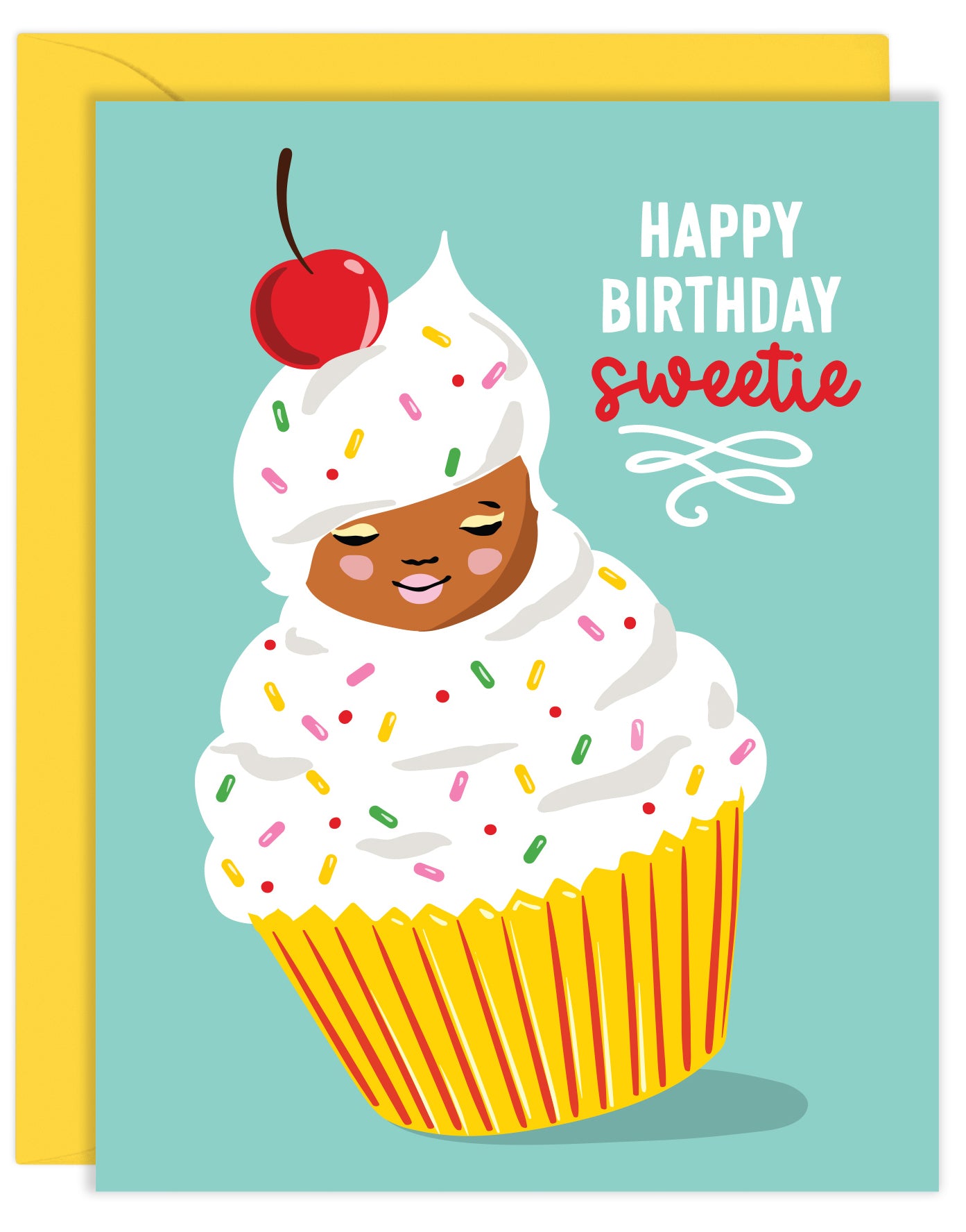 CUPCAKE GIRL BIRTHDAY CARD