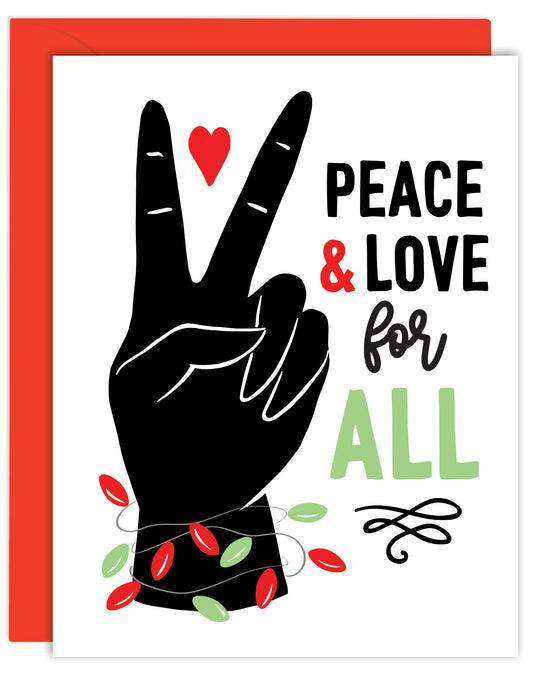 PEACE & LOVE FOR ALL HOLIDAY CARD
