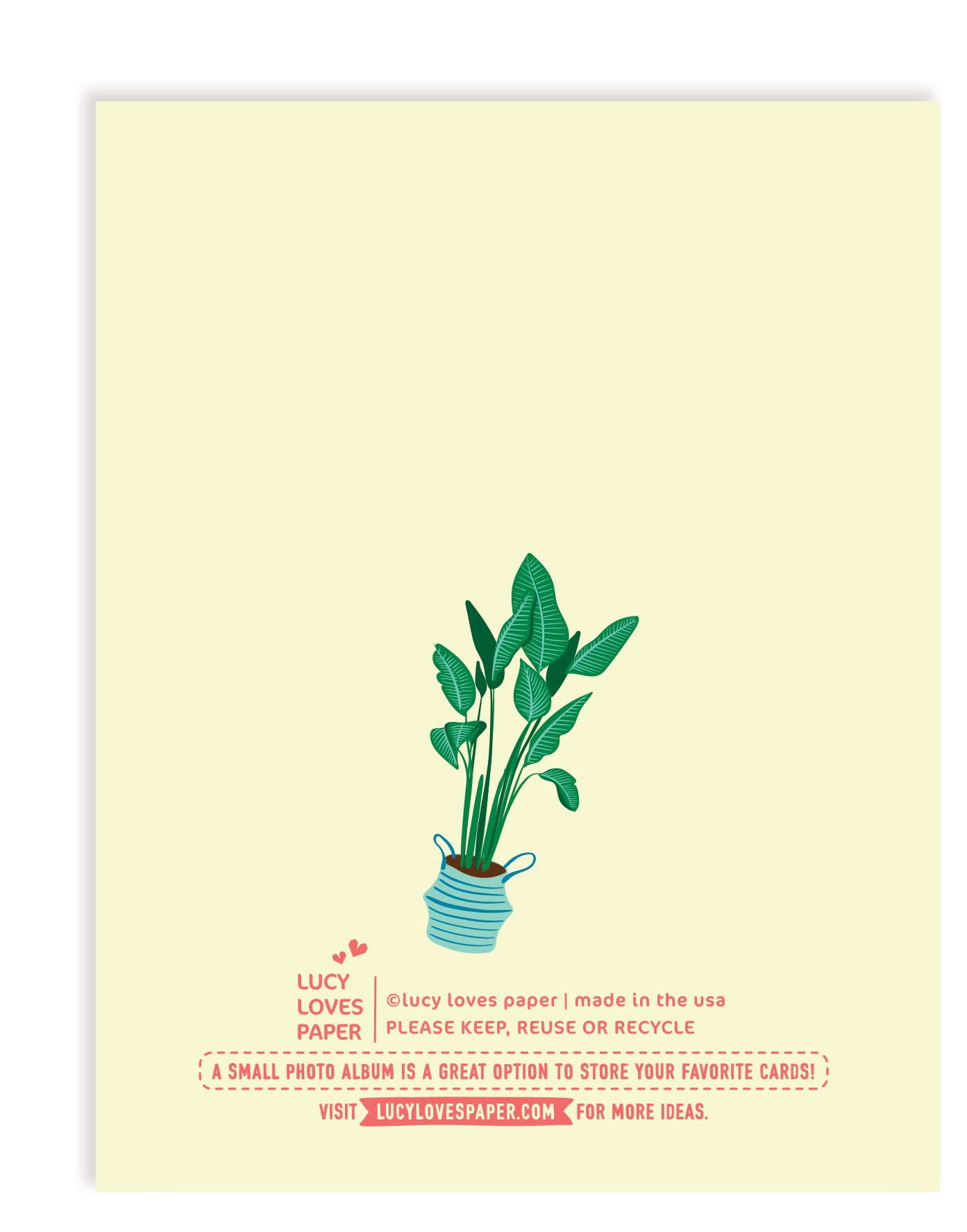 NEW PLACE, NEW PLANTS CARD
