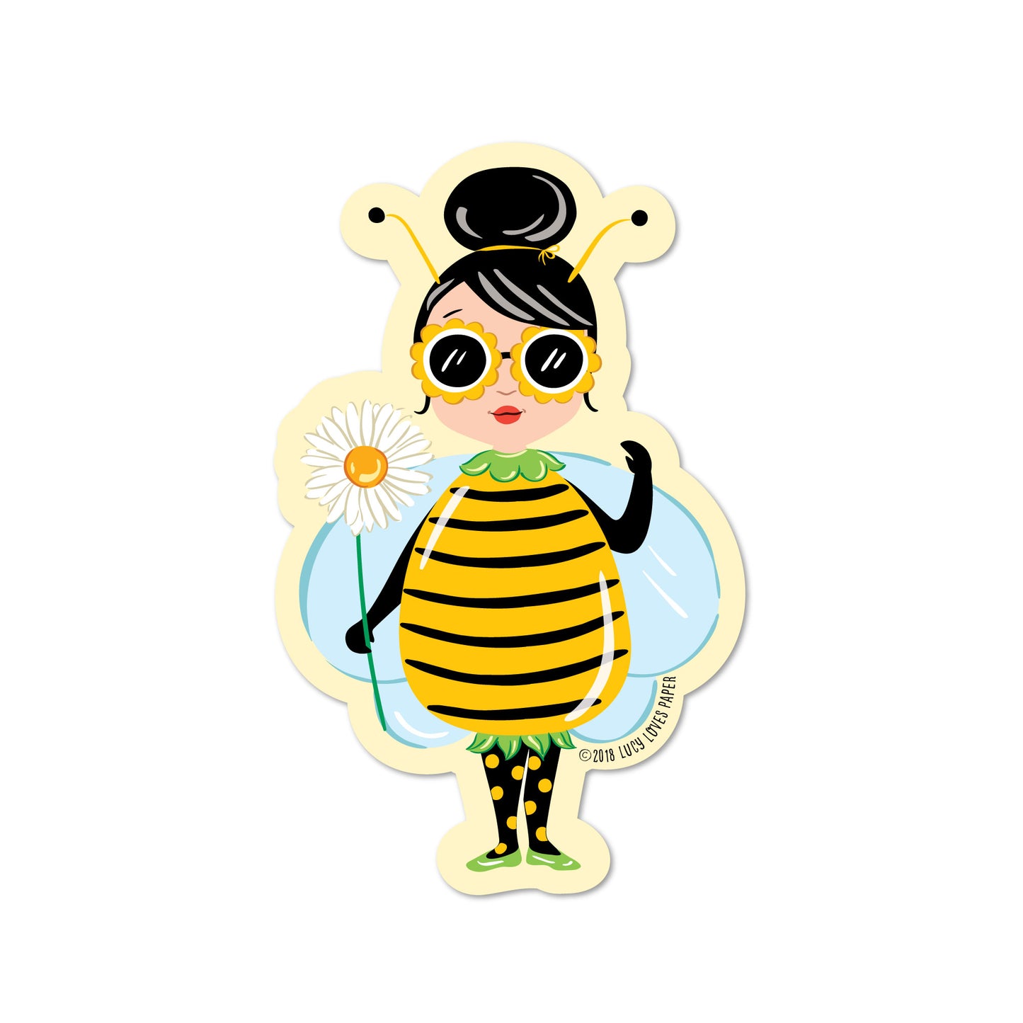 LADY BEE STICKER